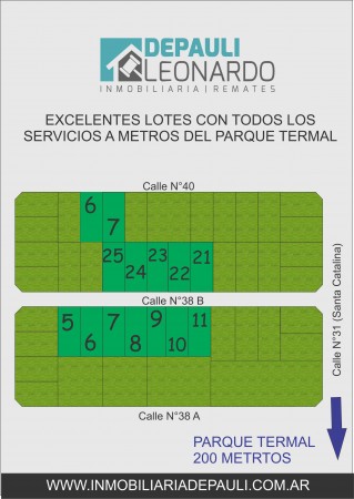 OPORTUNIDAD!!! EXCELENTES LOTES A METROS DE TERMAS!!